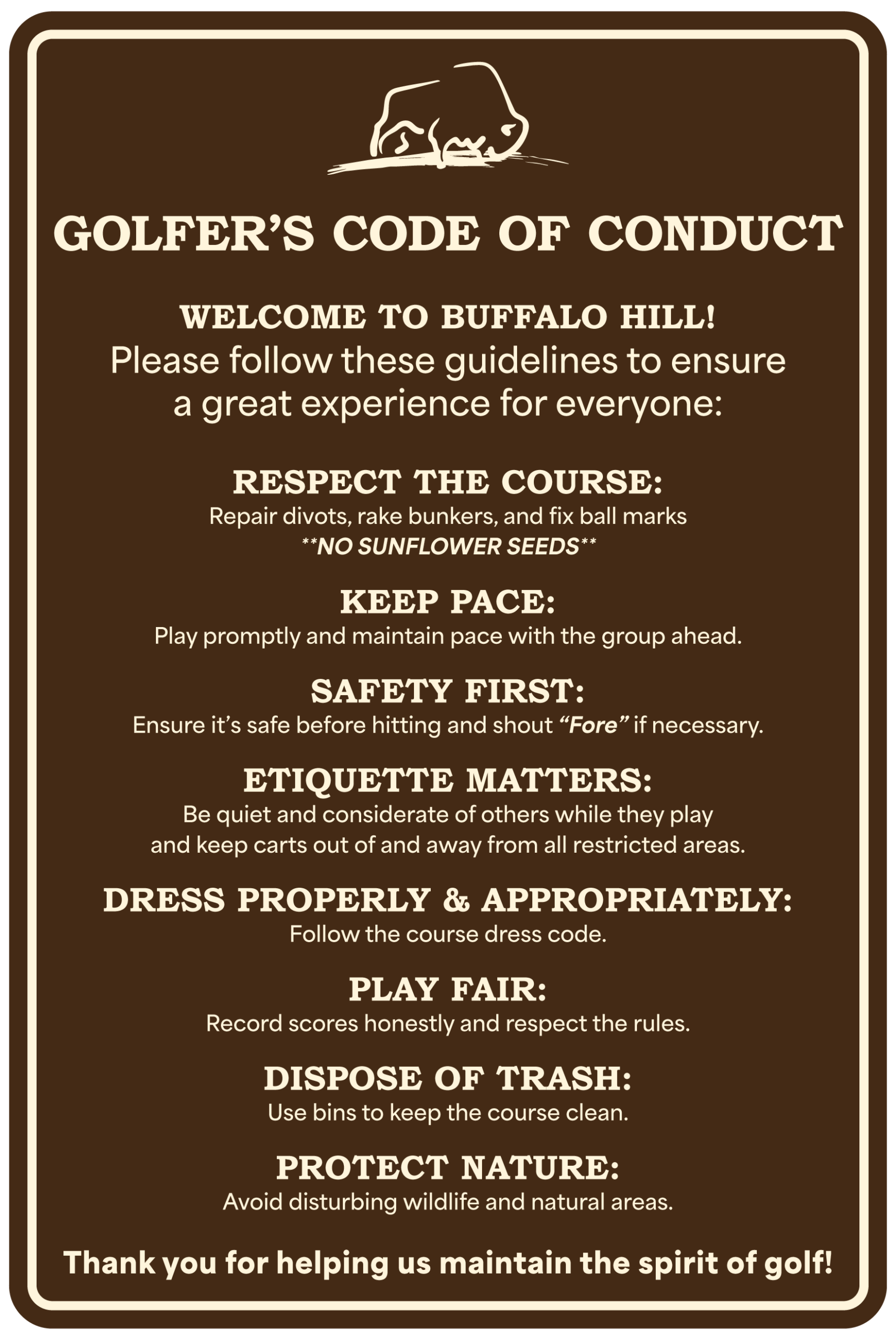 BHGC Code of Conduct BHGC Code of Conduct